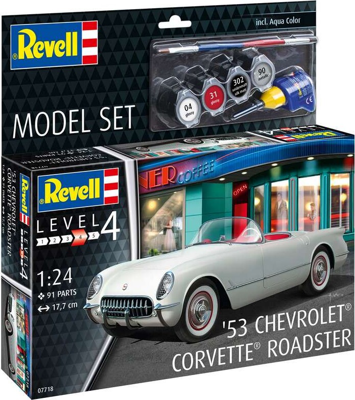 Revell - 1953 Chevrolet Corvette Roadster - 1:24 - Level 4 - 67718