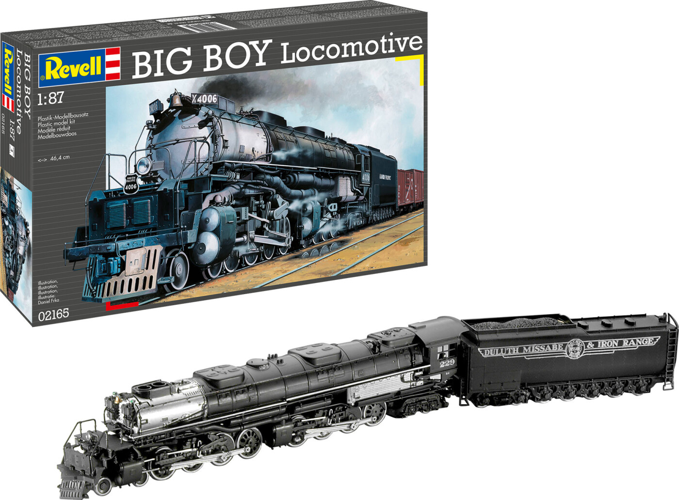 Revell - Big Boy Locomotive Modeltog Byggesæt - 1:87 - 02165