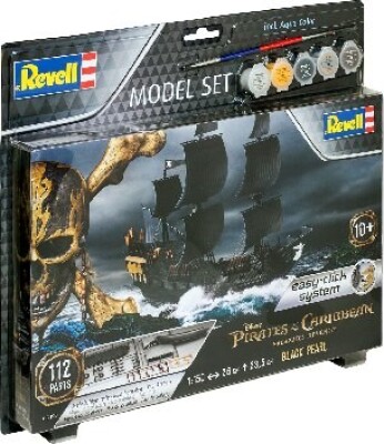 Revell - Pirates Of The Caribbean - Black Pearl Model Skib Byggesæt Inkl. Maling - Easy Click - 65499