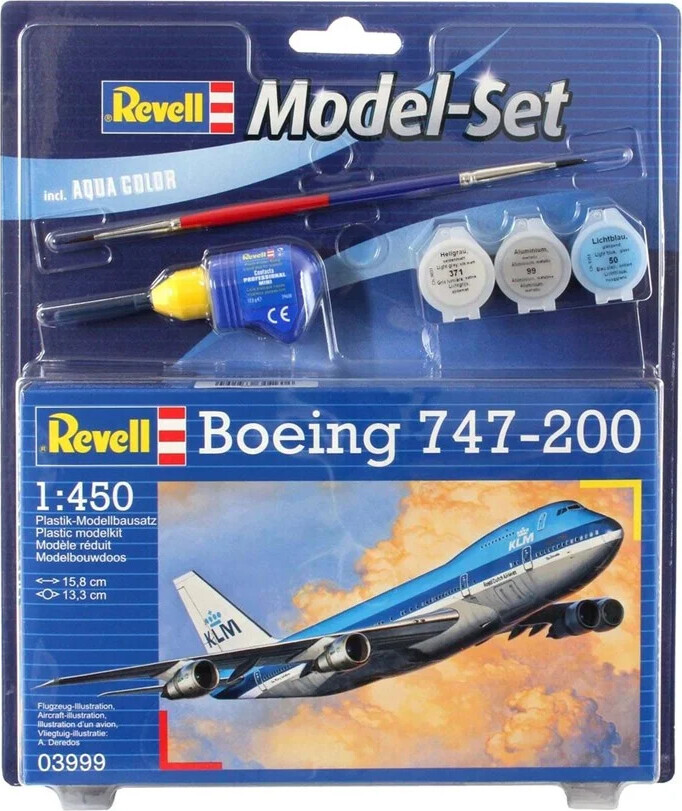Revell Boeing 747-200, Model af fly, Monteringssæt, 1:450, Boeing 747, Plast, Let øvet