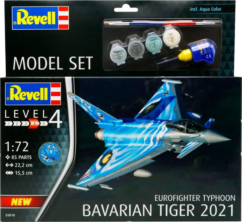 Se Revell - Eurofighter Typhoon Fly Byggesæt - 1:72 - Level 4 - 63818 hos Gucca.dk