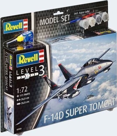 Billede af Revell - F-14d Super Tomcat Modelfly - 1:72 - Level 3 - 63960 hos Gucca.dk