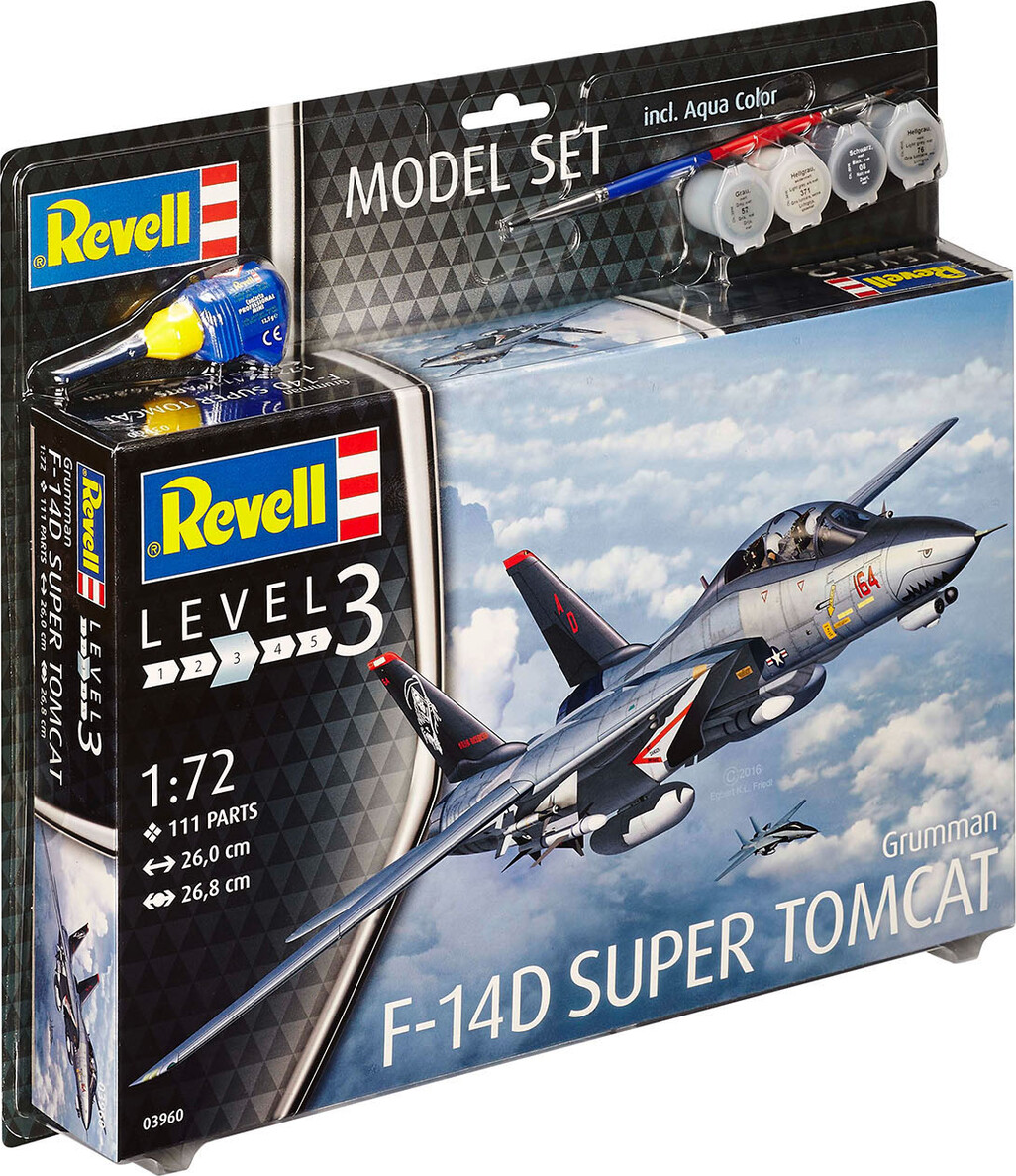 Revell - F-14d Super Tomcat Modelfly - 1:72 - Level 3 - 63960