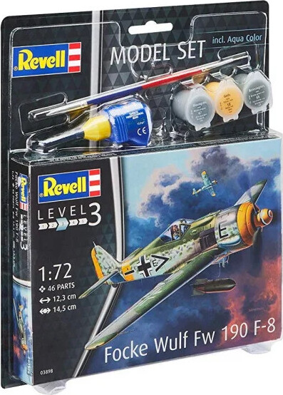 Billede af Revell - Focke Wulf Fw190 F-8 Modelfly - 1:72 - Level 3 - 63898 hos Gucca.dk
