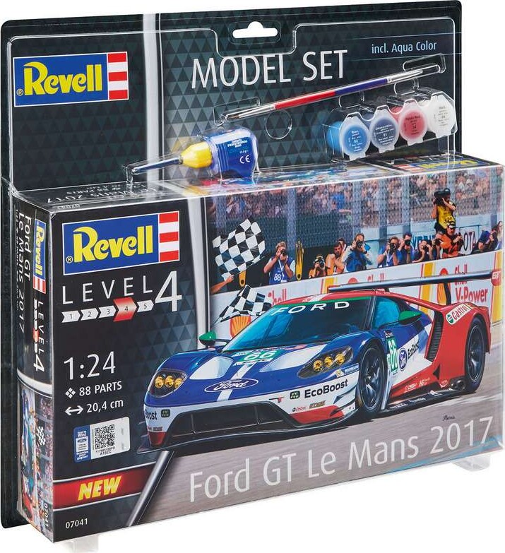 Revell - Ford Gt Le Mans Byggesæt Inkl. Maling - 1:24 - Level 4 - 67041