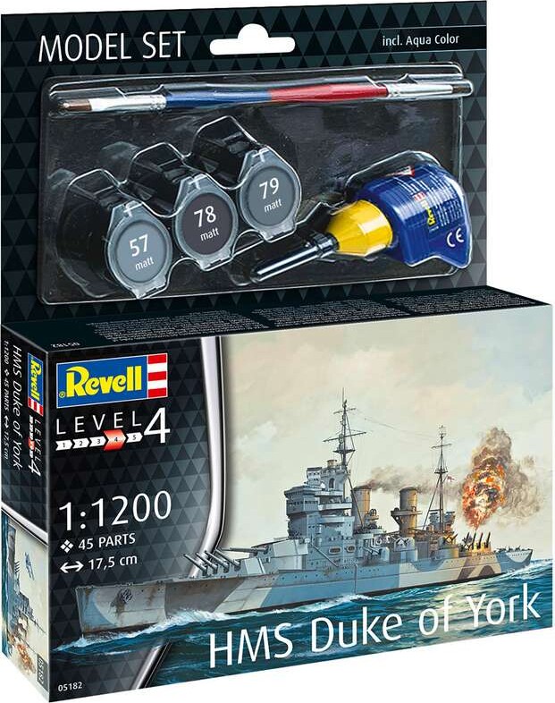 Revell - Hms Duke Of York Modelskib - 1:1200 - Level 4 - 65182