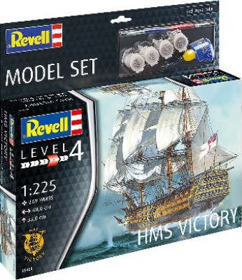 Se Revell - Hms Victory Model Skib Byggesæt Inkl. Maling - 1:225 - Level 4 - 65408 hos Gucca.dk