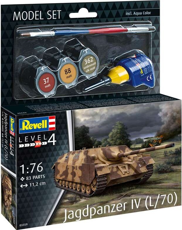 Revell - Jagdpanzer Iv L/70 Model Tank - 1:76 - Level 4 - 63359