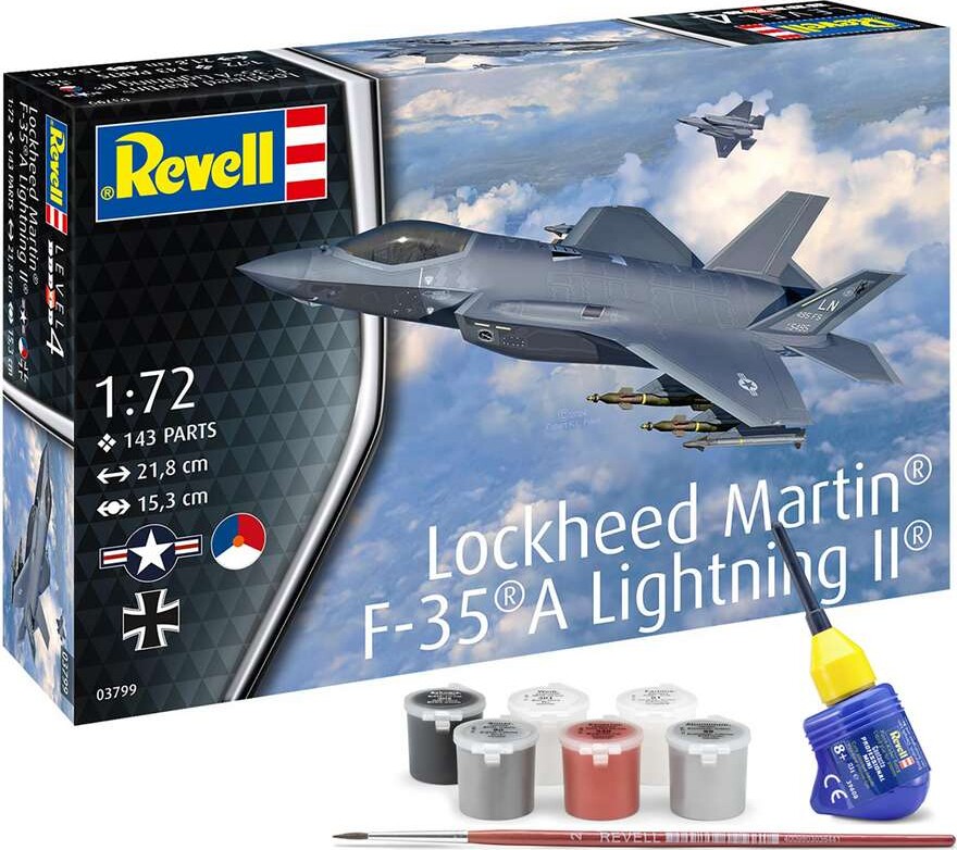 Revell - Lockheed Martin F-35a Lightning Ii - 1:72 - Level 4 - 63799