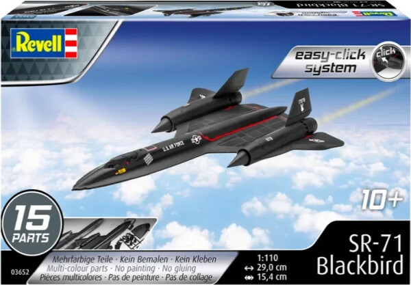 Billede af Revell - Lockheed Sr-71 Blackbird Modelfly Byggesæt - 1:110 - 63652