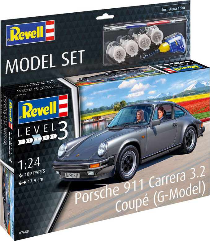 Revell - Porsche 911 Coupé Byggesæt Inkl. Maling - 1:24 - Level 3 - 67688