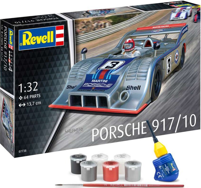 Revell - Porsche 917/10 Bil Byggesæt - 1:32 - Level 4 - 67738