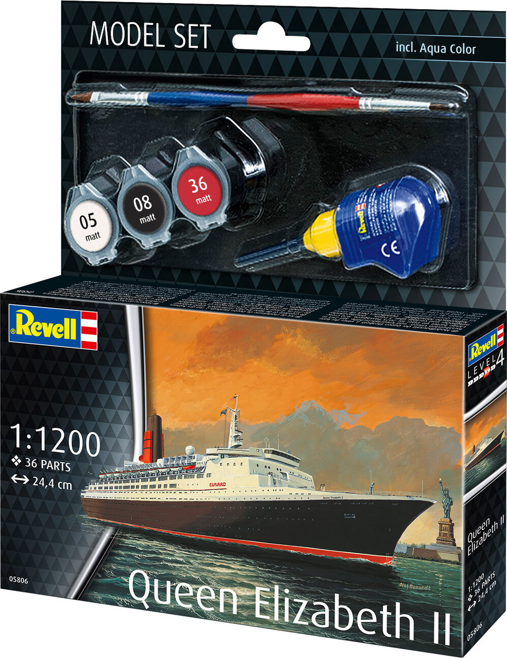 Revell - Queen Elizabeth Ii Model Skib - 1:1200 - Level 4 - 65806
