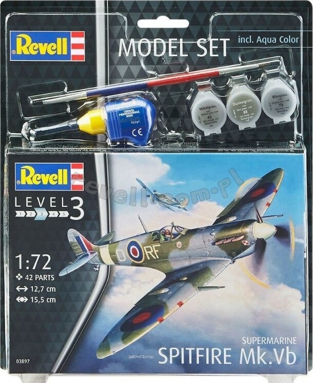 Billede af Revell - Supermarine Spitfire Mk.vb Fly - 1:72 - Level 3 - 63897 hos Gucca.dk