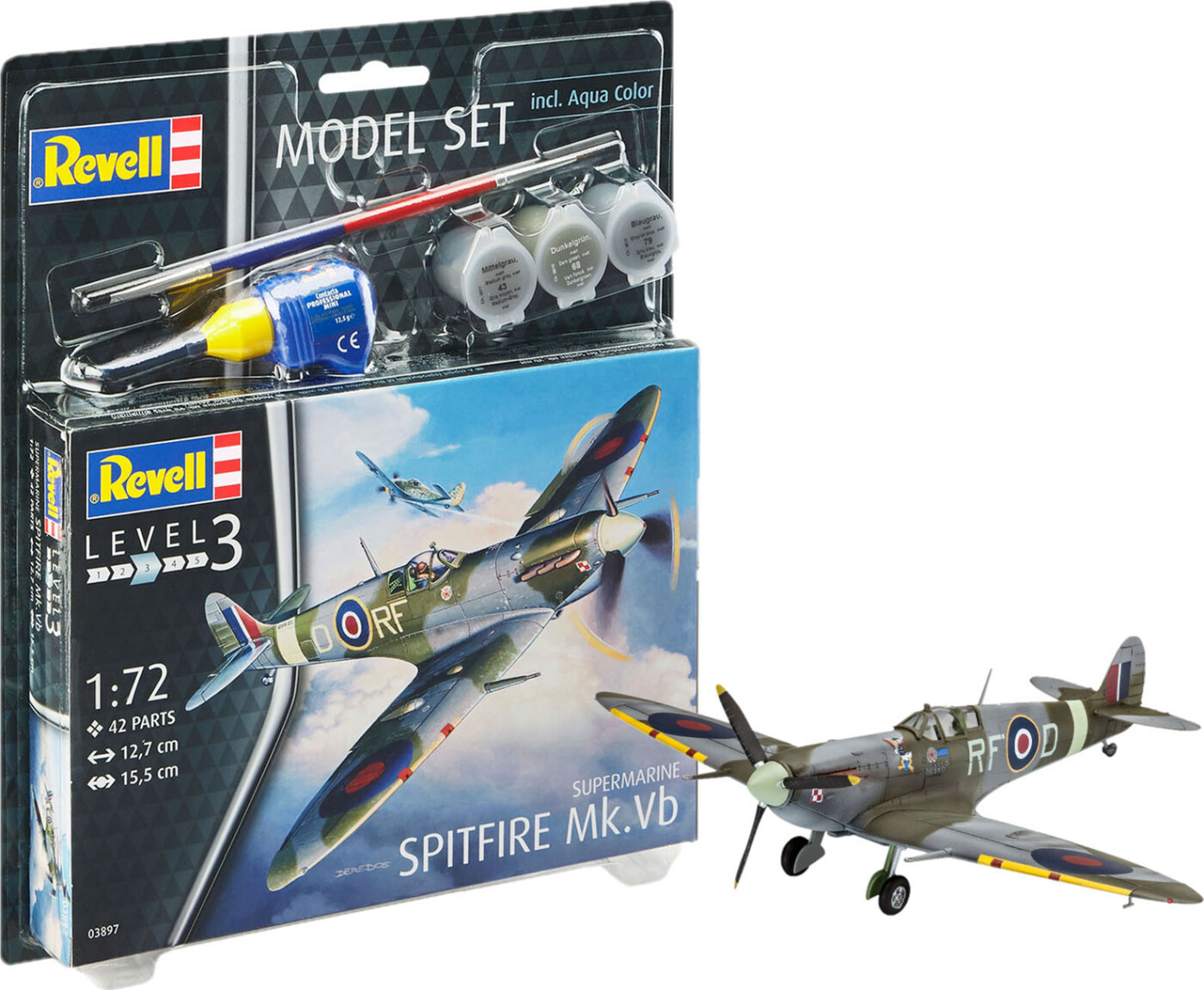 Revell - Supermarine Spitfire Mk.vb Fly - 1:72 - Level 3 - 63897