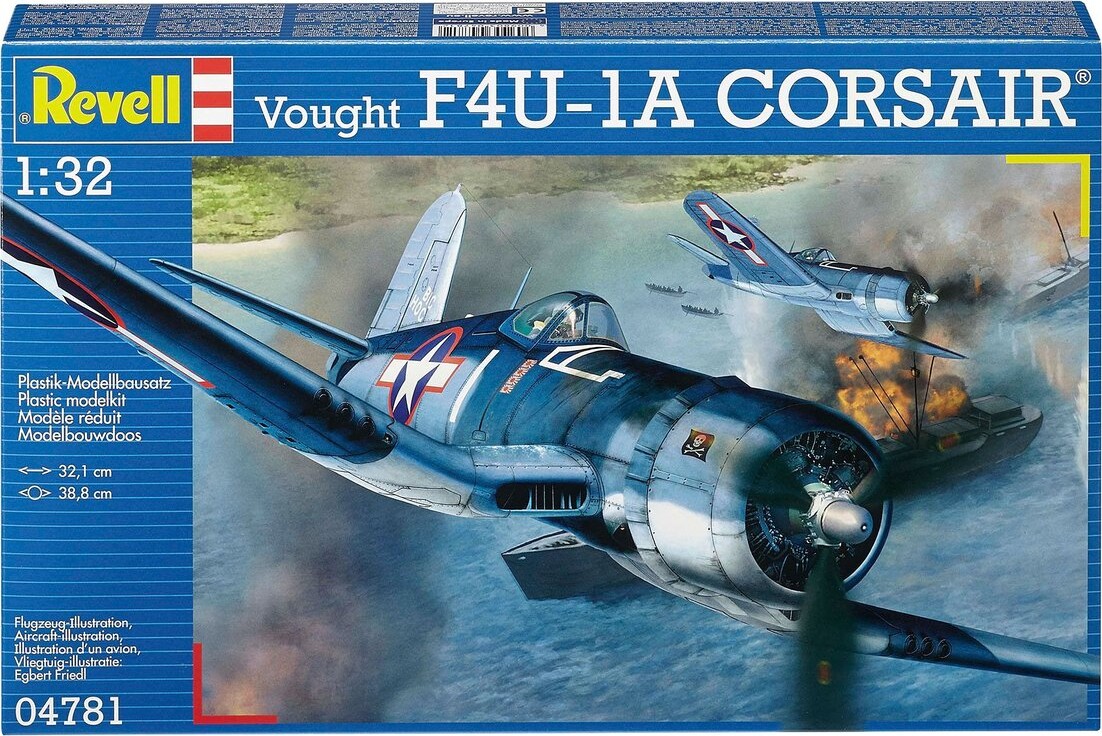 Revell - Vought F4u-1a Corsair Byggesæt - 1:32 - Level 4 - 04781