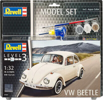 Revell - Vw Beetle Model Bil Byggesæt - 1:32 - Level 3 - 67681