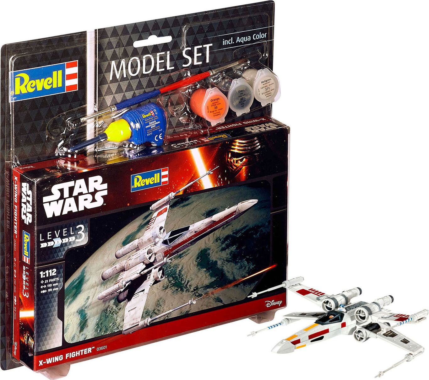 Revell - Set X-wing Fighter Modelrumskib - 1:112 - Level 3 - 63601