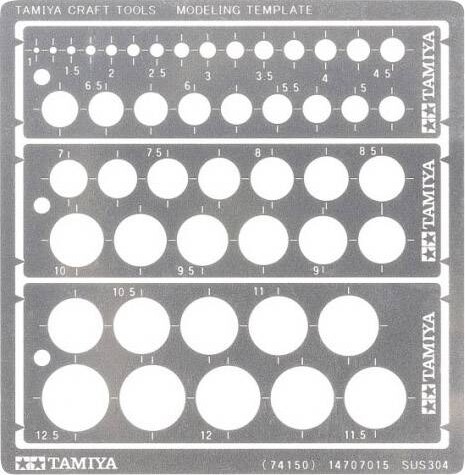 Tamiya - Modeling Template Round - 1-12.5 Mm - 74150