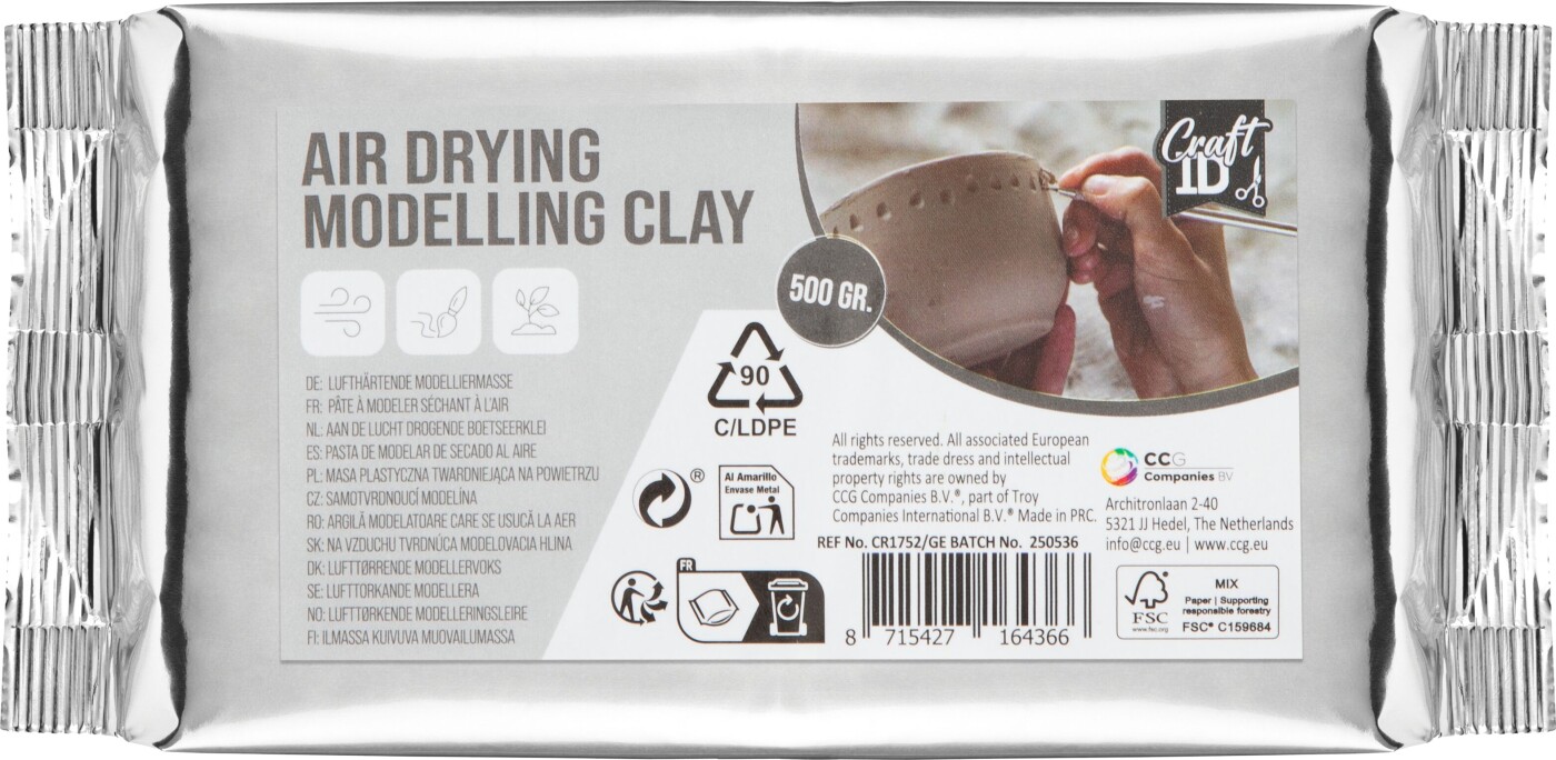 Selvhærdende Ler - Hvid - 500 G