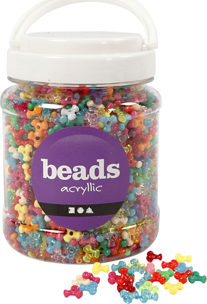 Møllemix - ø 10 Mm - Hulstr. 2 Mm - Assorterede Farver - 700 Ml - 385 G billede