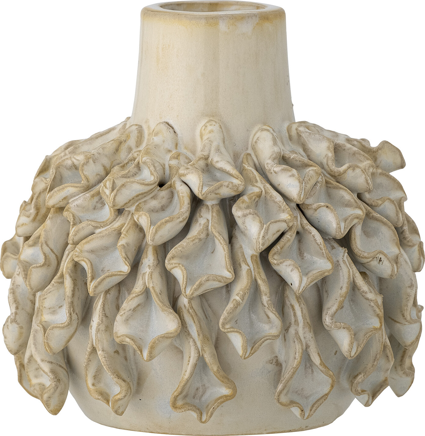 Bloomingville - Mokua Vase - Natur - Stentøj - H 12,5 Cm