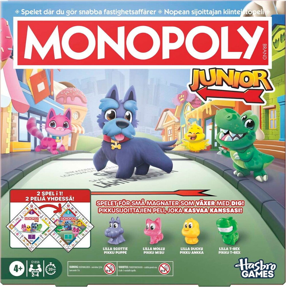 Monopoly Junior - 2-i-1 Brætspil - Hasbro Games G1856