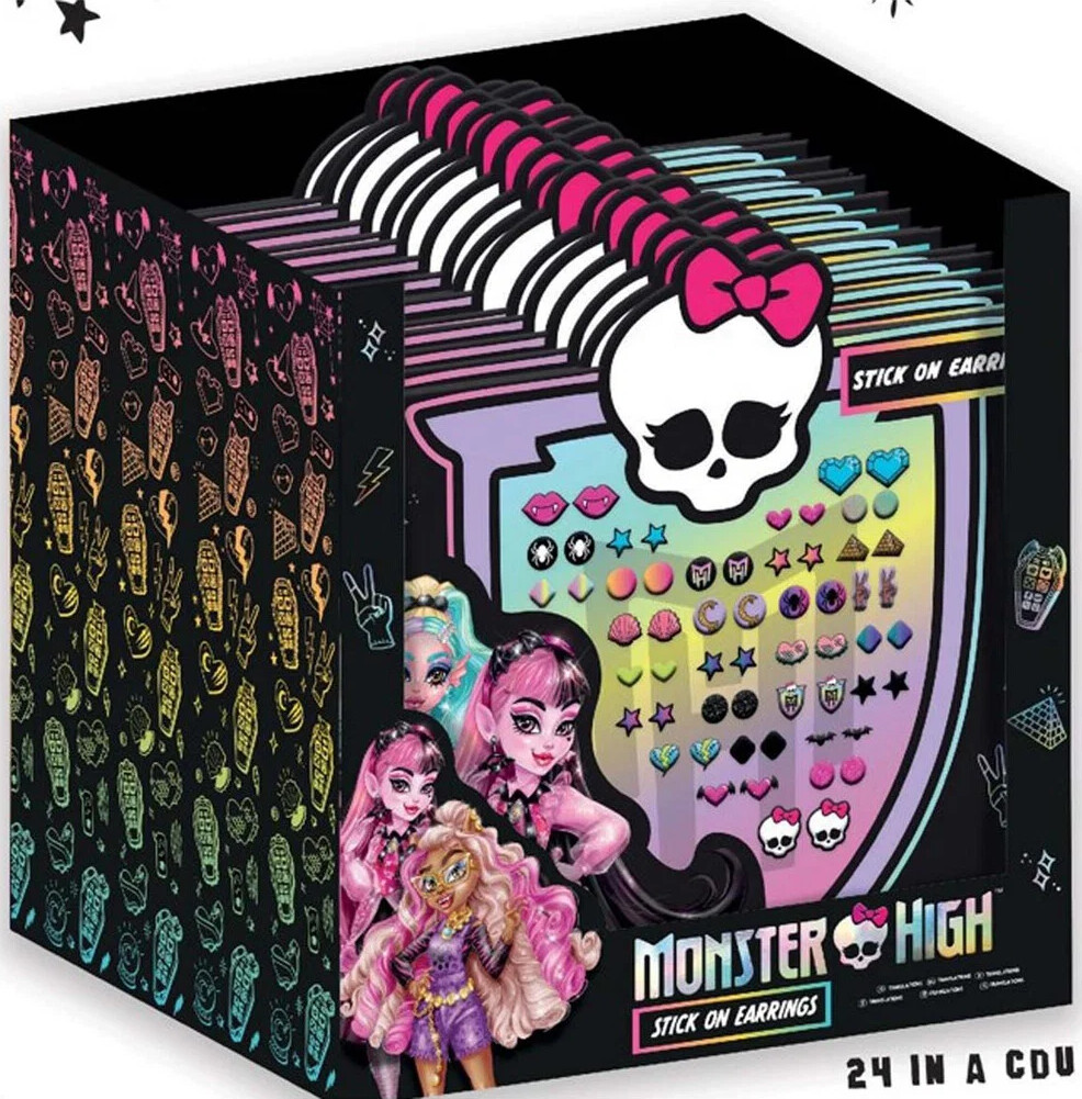 Monster High - Klistermærke øreringe - Assorteret - Mattel