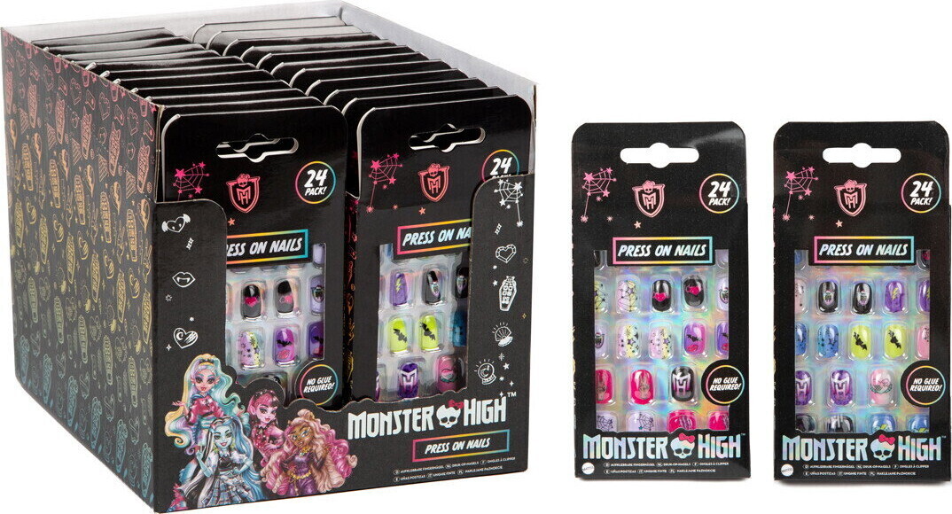 Monster High - Press On Nails - Assorteret - Mattel