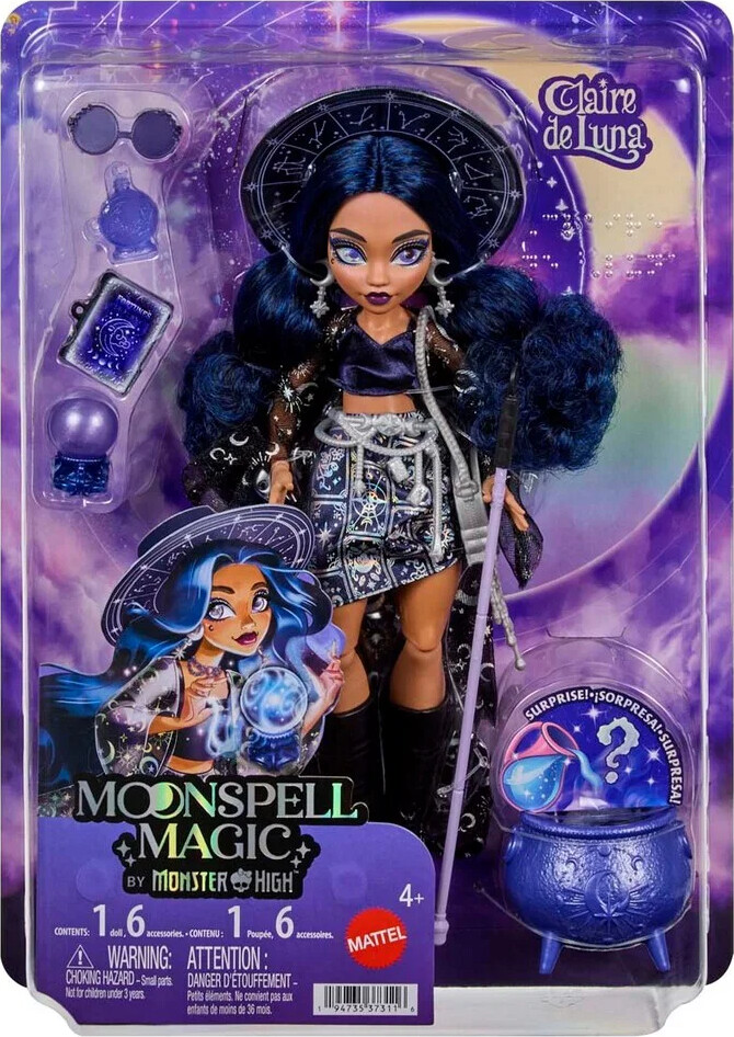 Monster High Moonspell Magic Claire de Luna dukke med magisk tilbehør - 30 cm
