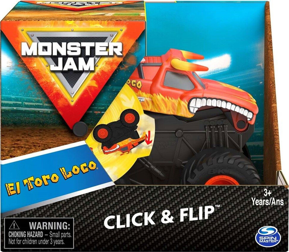 Monster Jam - 1:43 Feature Vehicle Click & Flip - Assorterede