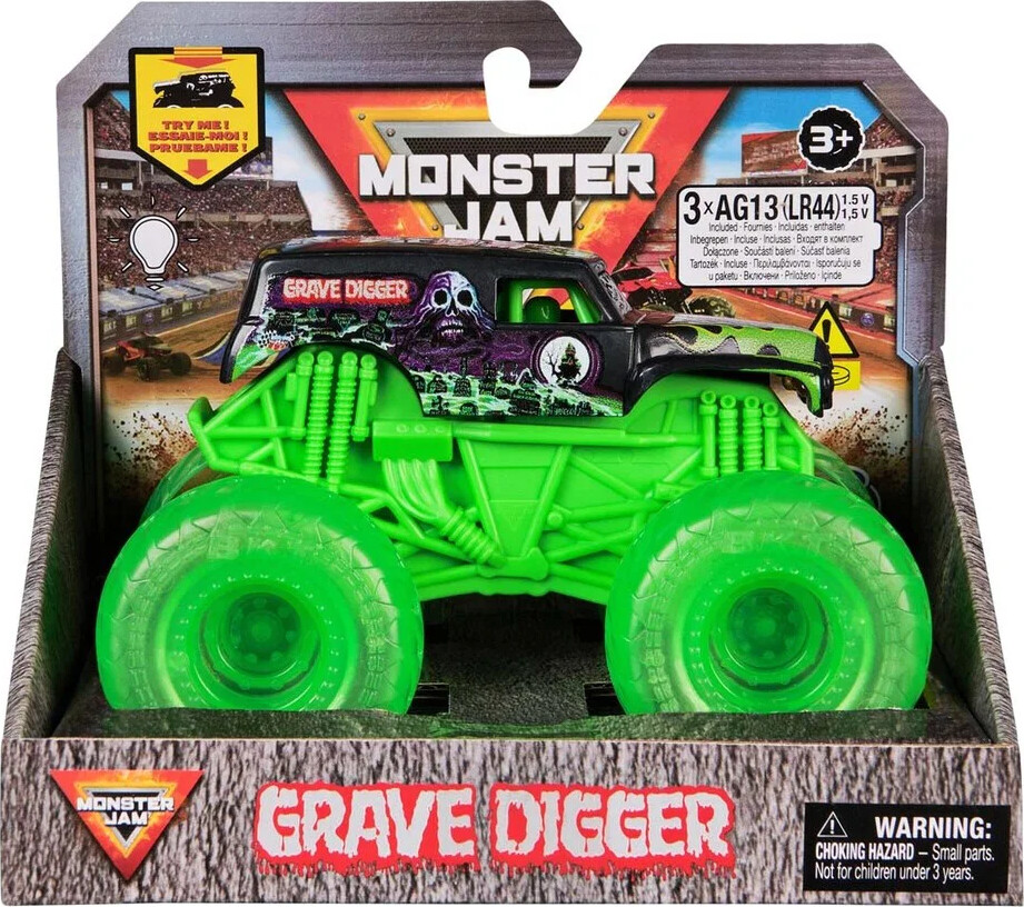 Monster Jam - 1:43 Truck Med Hjul Med Lys Assorterede