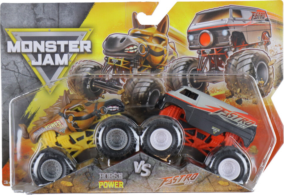 Monster Jam - 1:64 Die Cast 2 Pack - Horse Power Vs Fastro Van