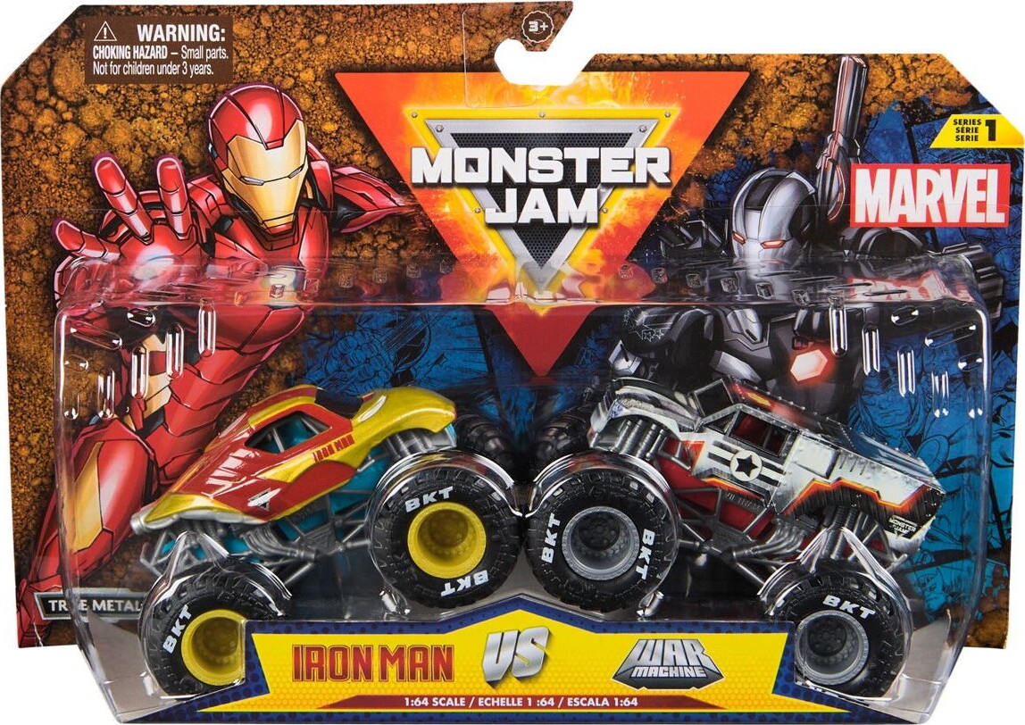 Monster Jam - 1:64 Marvel 2 Pack - Iron Man Vs War Machine