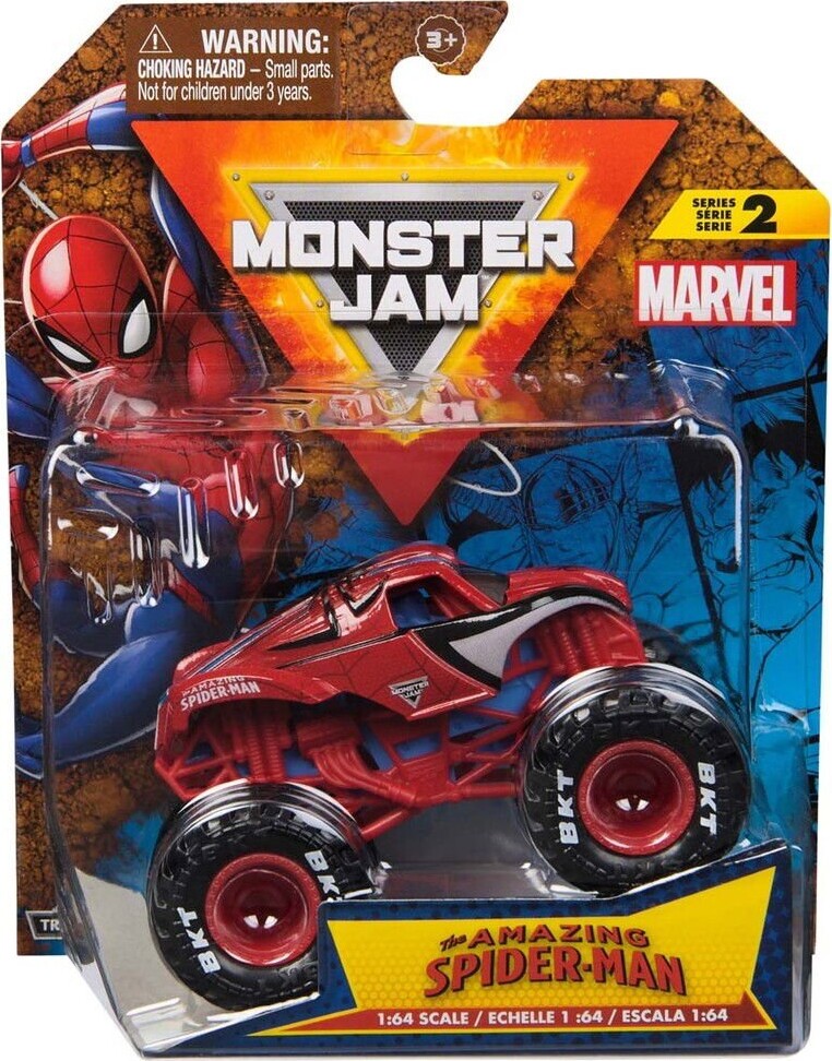 Monster Jam - Monster Truck Bil - 1:64 - Marvel - Amazing Spiderman