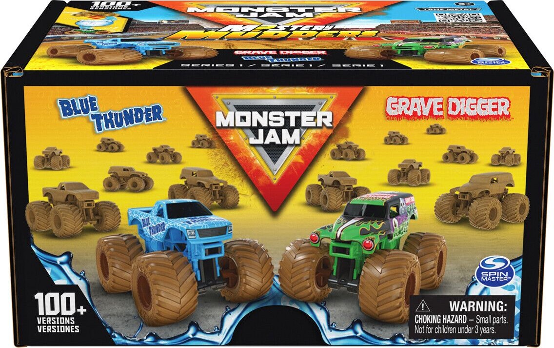 Billede af Monster Jam - Mystery Mudders - Blue Thunder Og Grave Digger - 1:64