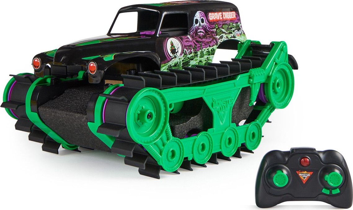 Billede af Monster Jam - Grave Digger Trax - Fjernstyret Monster Truck - 1:15