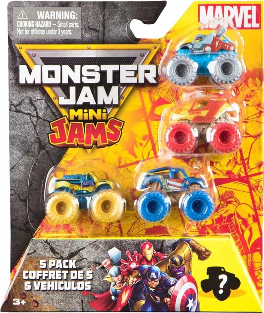Monster Jam - Mini Jams - Marvel Monster Truck - 5-pak billede