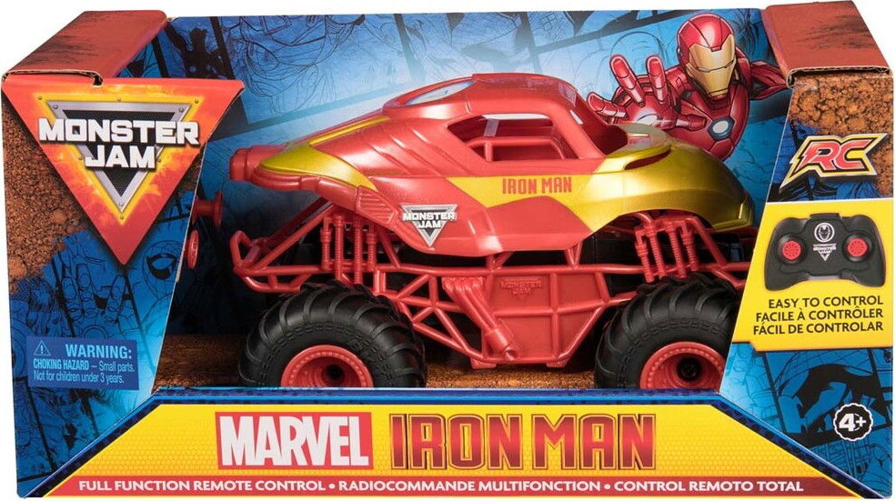 Monster Jam - Rc Monster Truck Bil - 1:24 - Marvel Iron Man