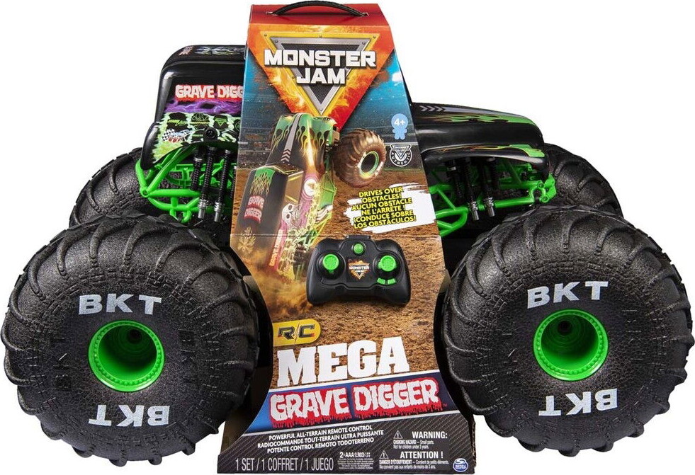 Monster Jam - Fjernstyret Monster Truck - Mega Grave Digger - 72 Cm