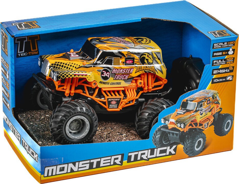 Tec-toy - Monster Truck R/c Bil - 1:20 - 2,4 Ghz - 10 Km/t - Orange