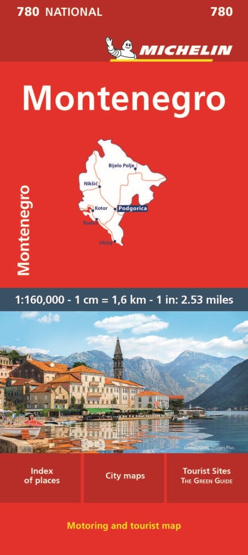 Michelin Kort - Montenegro, National Map 780 - English book