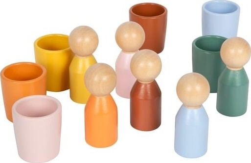 Small Foot - Wooden Montessori Sorting Cup with Figures