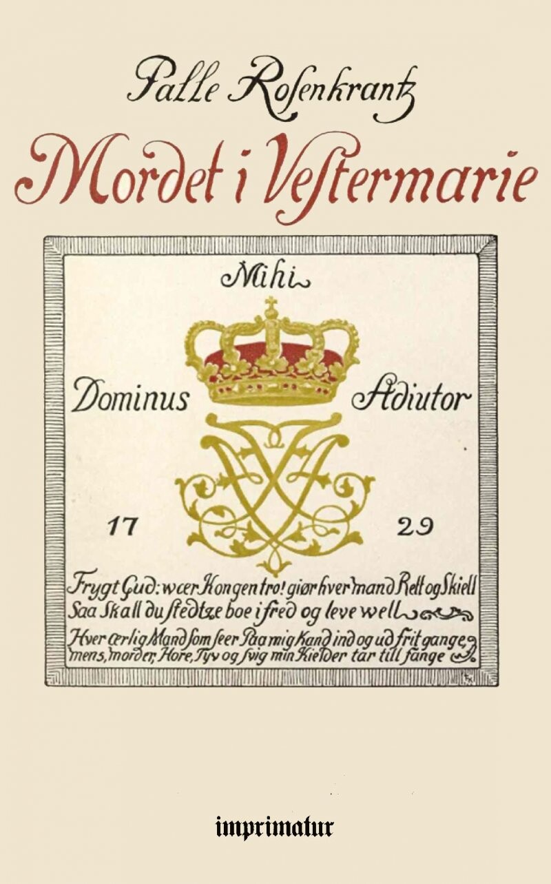 Billede af Mordet I Vestermarie - Palle Rosenkrantz - Bog