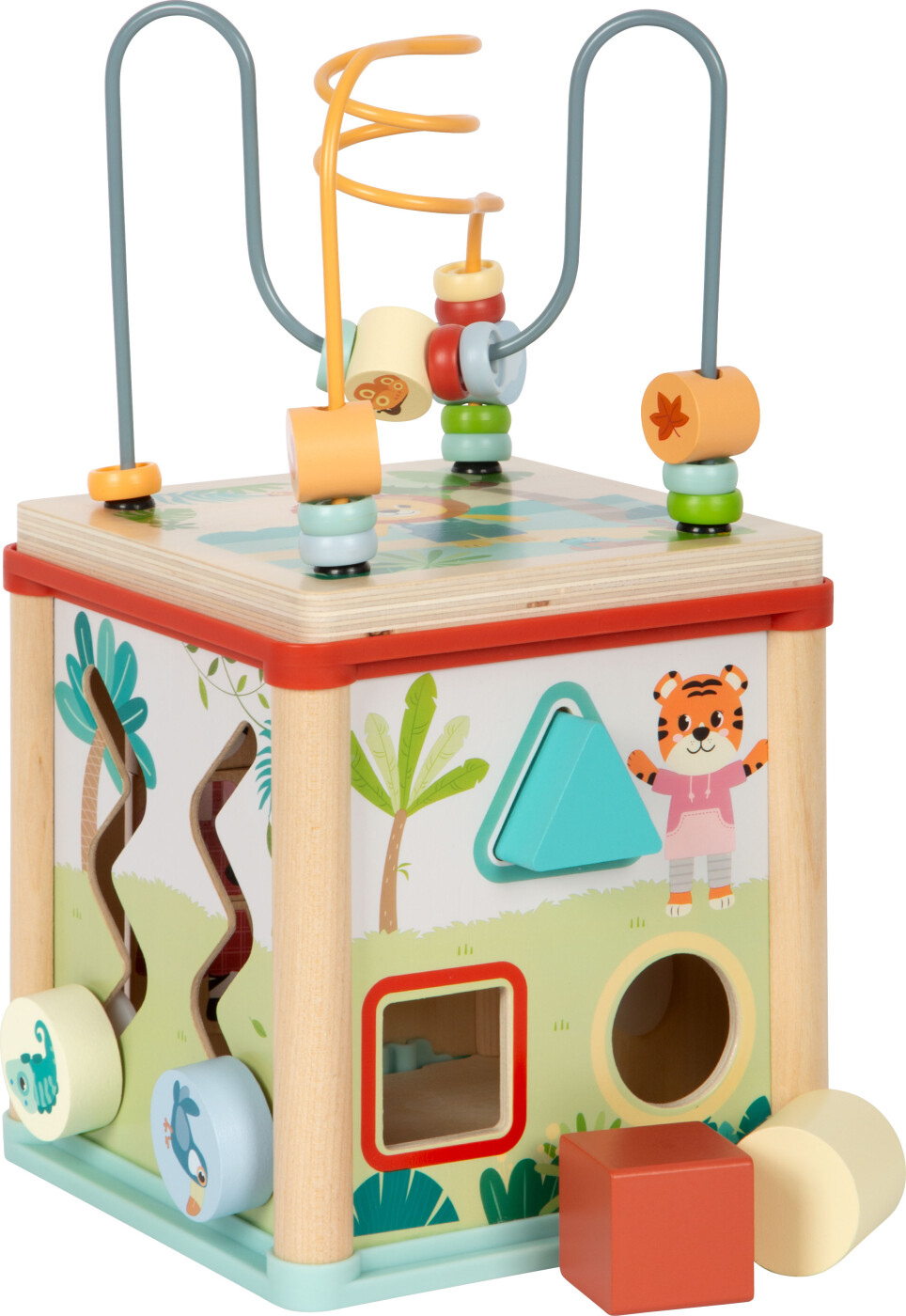 Small Foot - Wooden Motor Skills Cube - Jungle Friends