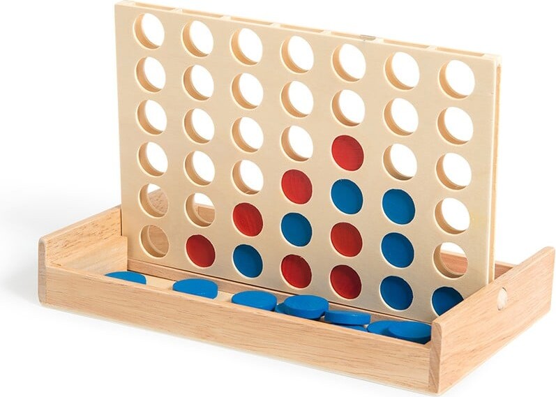 4 På Stribe Spil I Træ - Moulin Roty