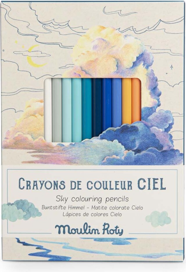 Moulin Roty - Farveblyanter 12 Stk - Himmel - Le Jardin Du Moulin
