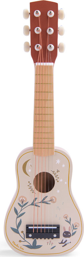 Guitar | Flot lys rosa Min første guitar med 6 strenge