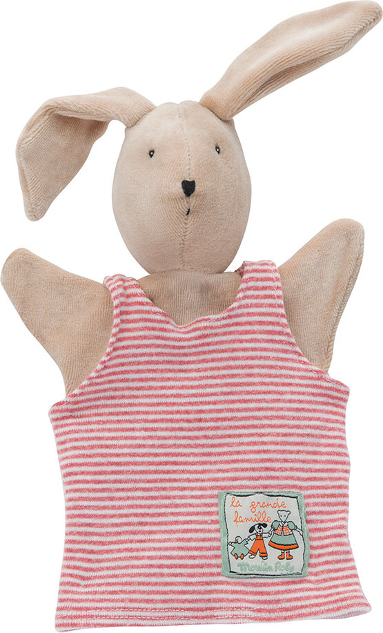 Moulin Roty - Sylvain Hånddukke Kanin - 25 Cm - La Grande Famille