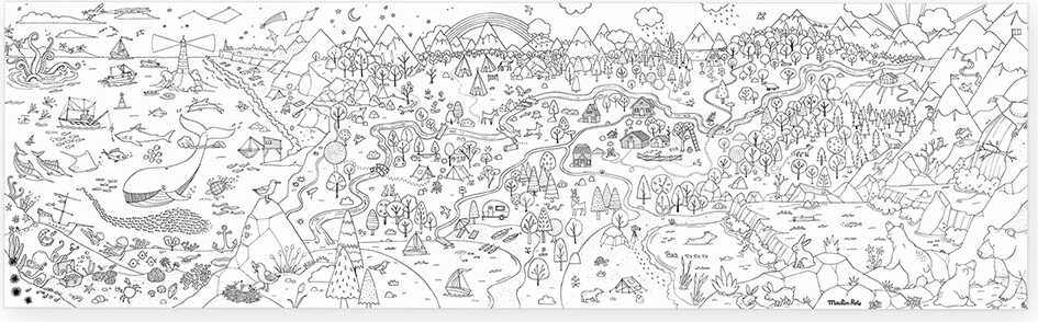 Moulin Roty - Kæmpebanner Til Farvelægning - På Eventyr